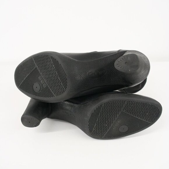 Aqua College Black Leather Sexy Heeled Ankle Boots Sz‎ 9.5 - Picture 8 of 13